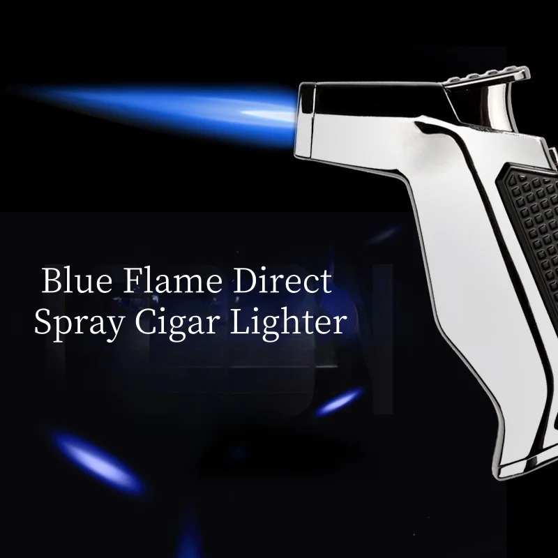 

Jobon Butane Cigar Lighter Windproof Direct Blue Flame Electroplating Process Outdoor Lighter Light Luxury High End Men's Gift