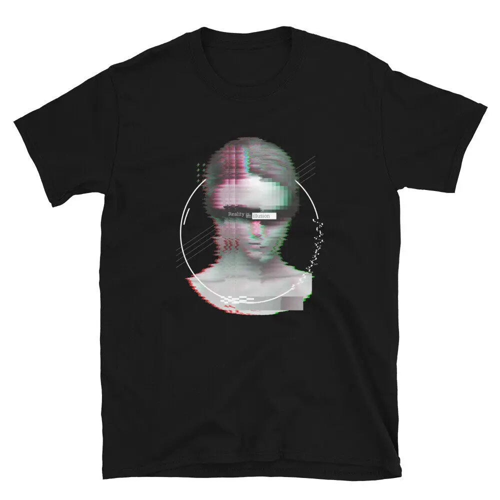 Visual Glitch Modern Art Photography T-Shirt Unisex T-shirts For Man Woman Short Summer Tees Casual Cotton Luxury Brand