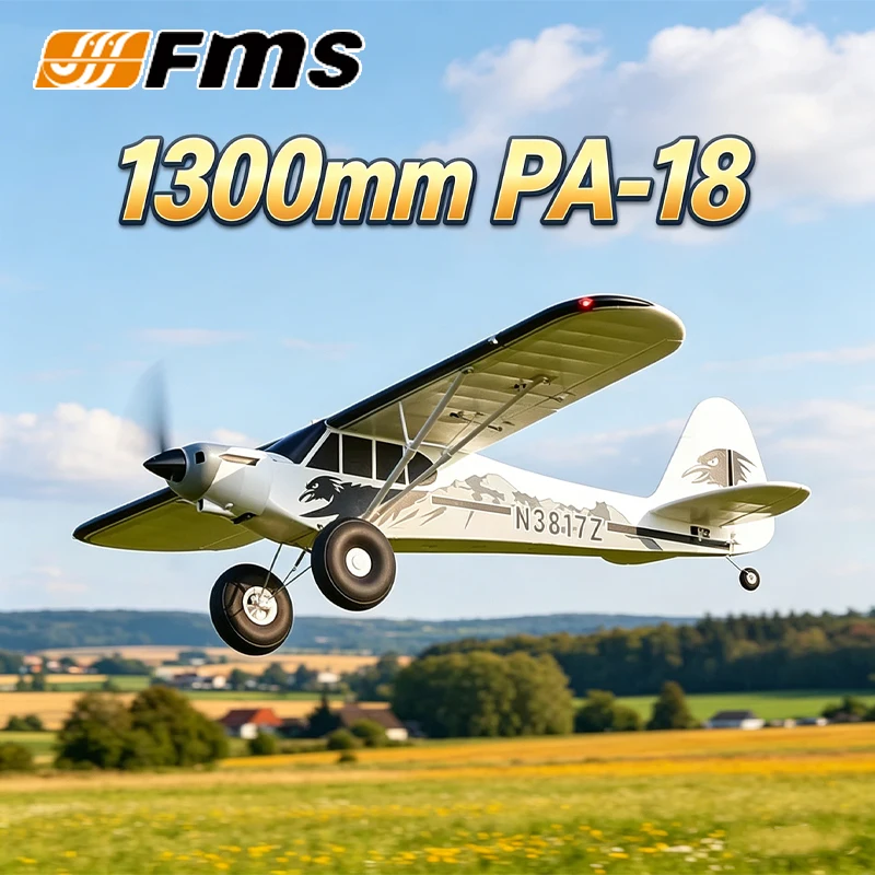 

Fms 1300mm PA-18 Super Cub PNP RTF Remote Control electric trainer model outdoor foam assembly aircraft 1.3m RC adult toy gift