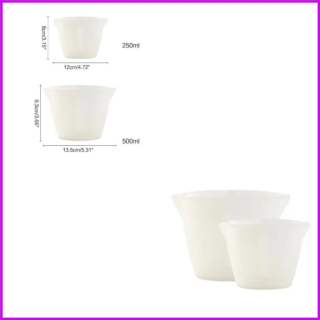 

250ml/500ml Handmade Silicone Measuring Cup for Resin Non-Stick Mixing Cups Tools Precise Scale for Resin DIY Craft