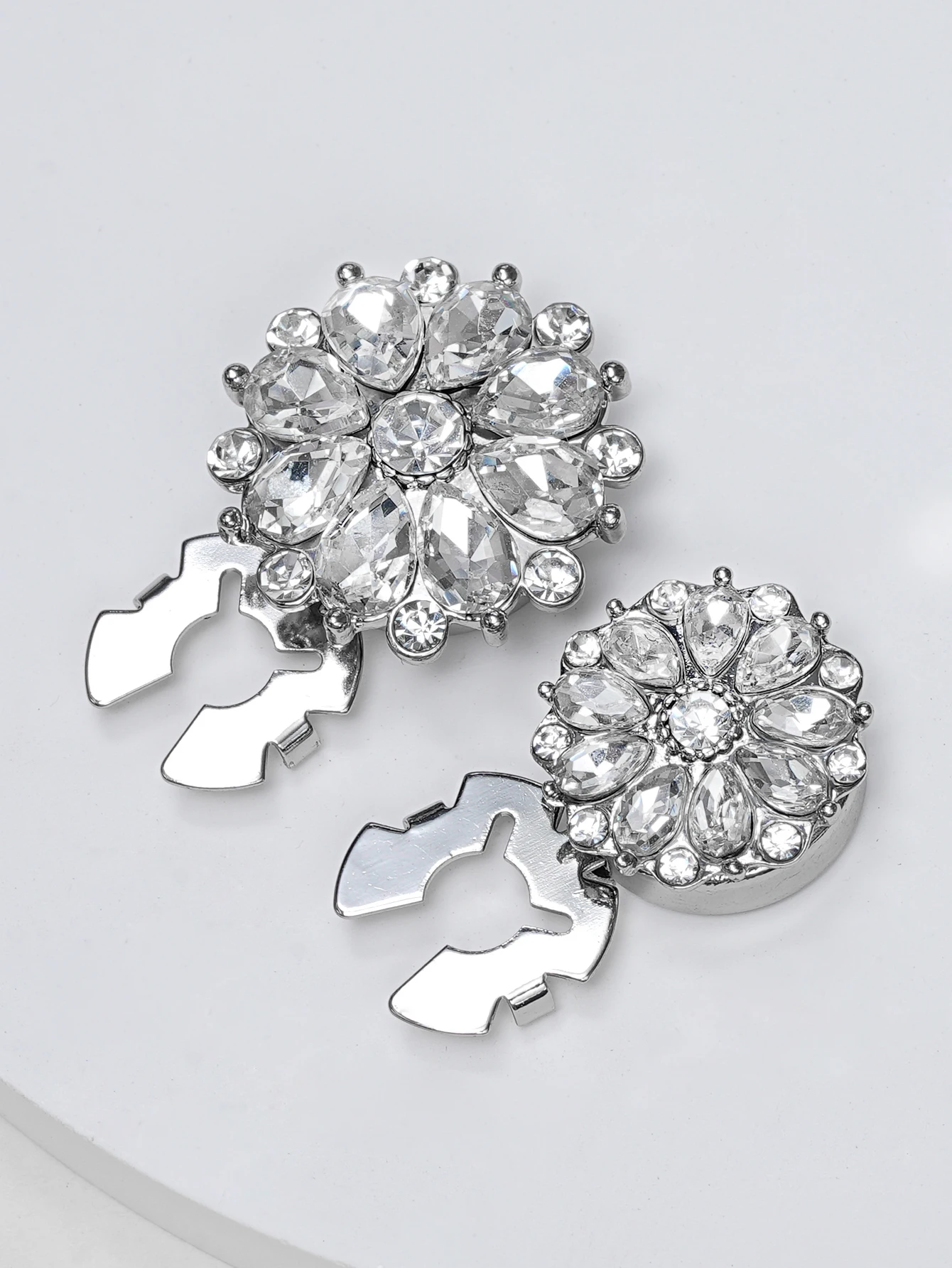 1/2/5 pièces couvre-boutons en strass pour femmes, couvre-boutons en cristal, couvre-boutons à Clip détachable