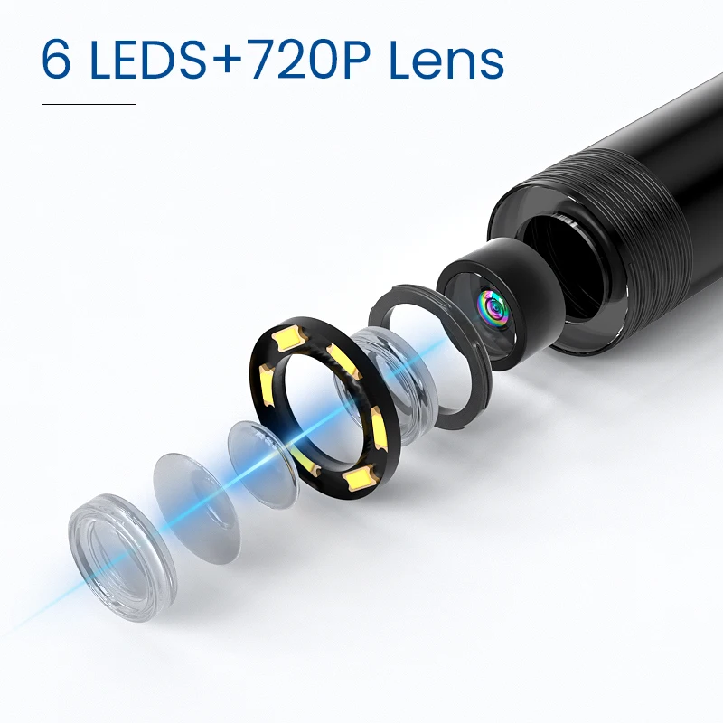 Phones Direct Connect Android Endoscope Camera for Type-C/PC 8mm 720P HD IP67 Waterproof Borescope for Inspection Piping&Car