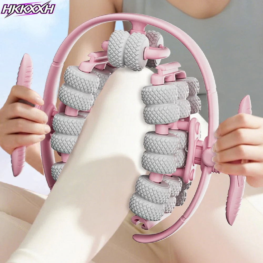 1PCS Leg Massager Roller 40-Wheel Deep Tissue Massage Roller for Leg Arm Tennis Elbow Muscle Pain Relief and Relaxation