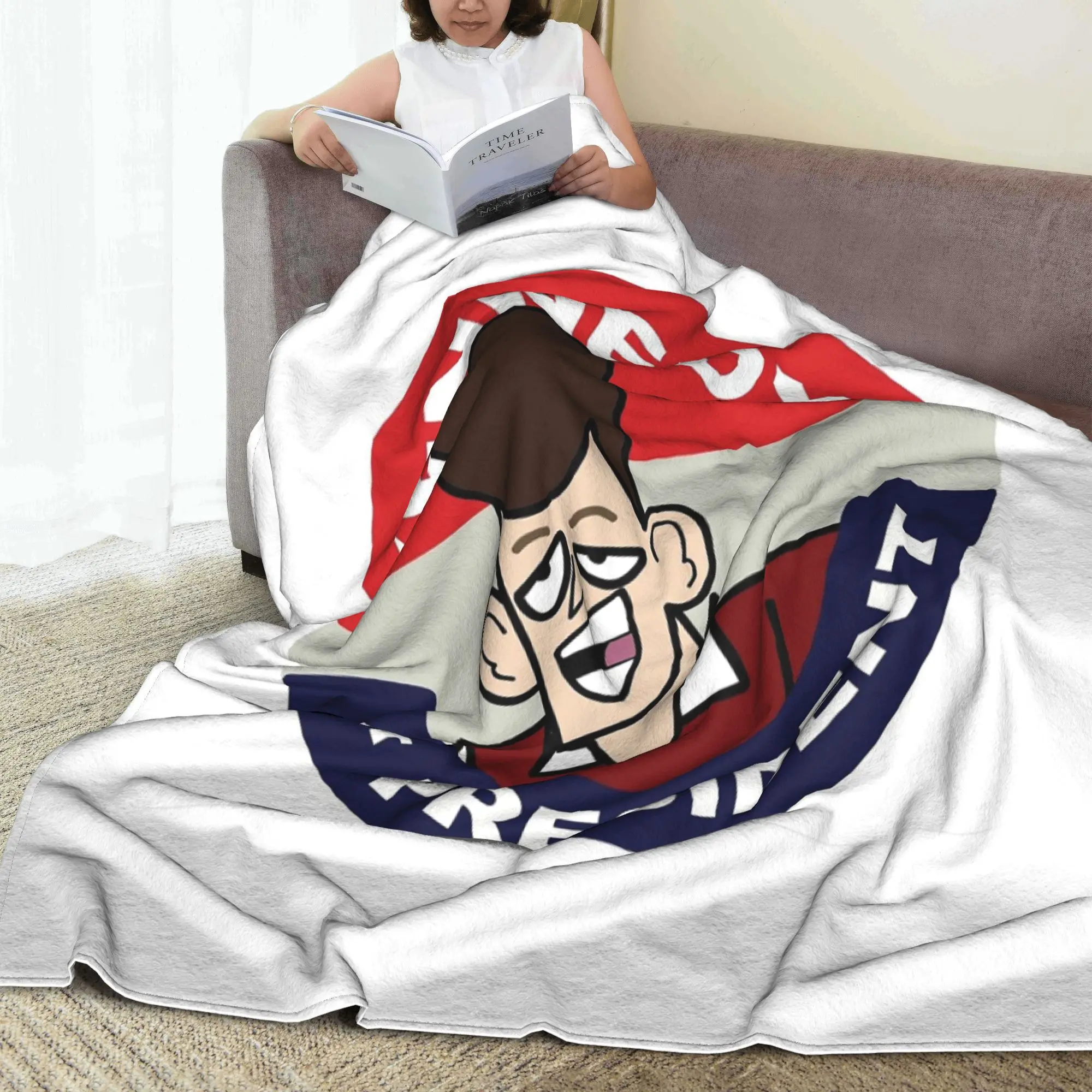 استنساخ عالية Jfk بطانية خفيفة الوزن الفانيلا أريكة رمي بطانية للمنزل غرفة نوم السفر يلقي المفرش لحاف