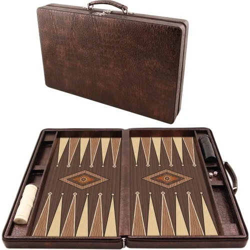 

2021 Top Vip Star Game Tools Luxury Leather Bag Backgammon Set Large Size Board Games For Friend Gift Table Games Free Shipping