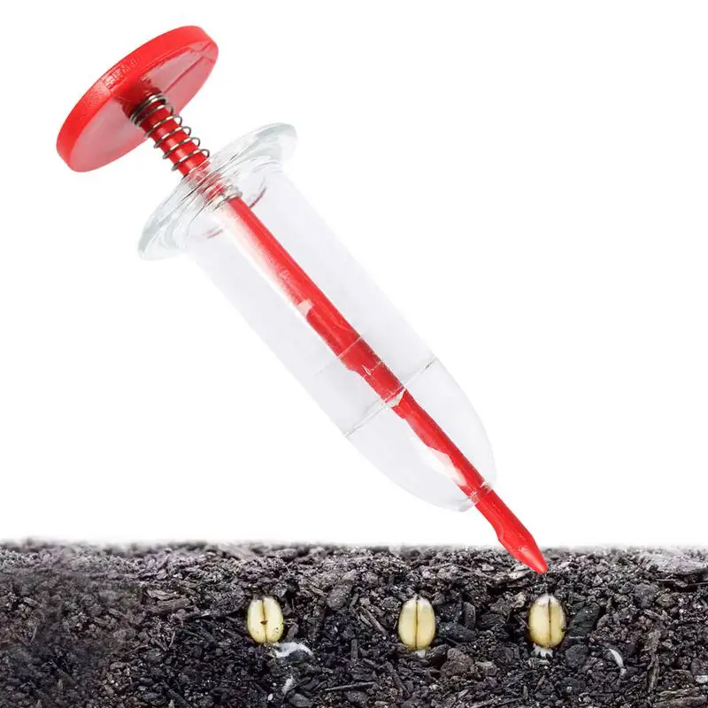 Mini Plant Seed Sower Adjustable Planter Handheld Manual Flower Grass Syringe Seeder Garden Manual Gardening Seeding Tools