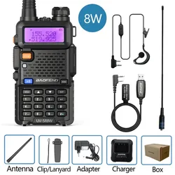 Baofeng Walkie Talkie UV 5R 5W 8W Dual Band Ham Two Way Radio Vhf Uhf FM Radio Handheld Transceiver Hunting