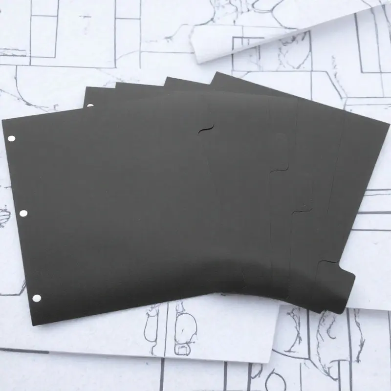 

5 пластиковых разделителей для папок, прочные разделители страниц для папок на 3 кольцах, разделители-органайзеры с индексными вкладками для школы и офиса