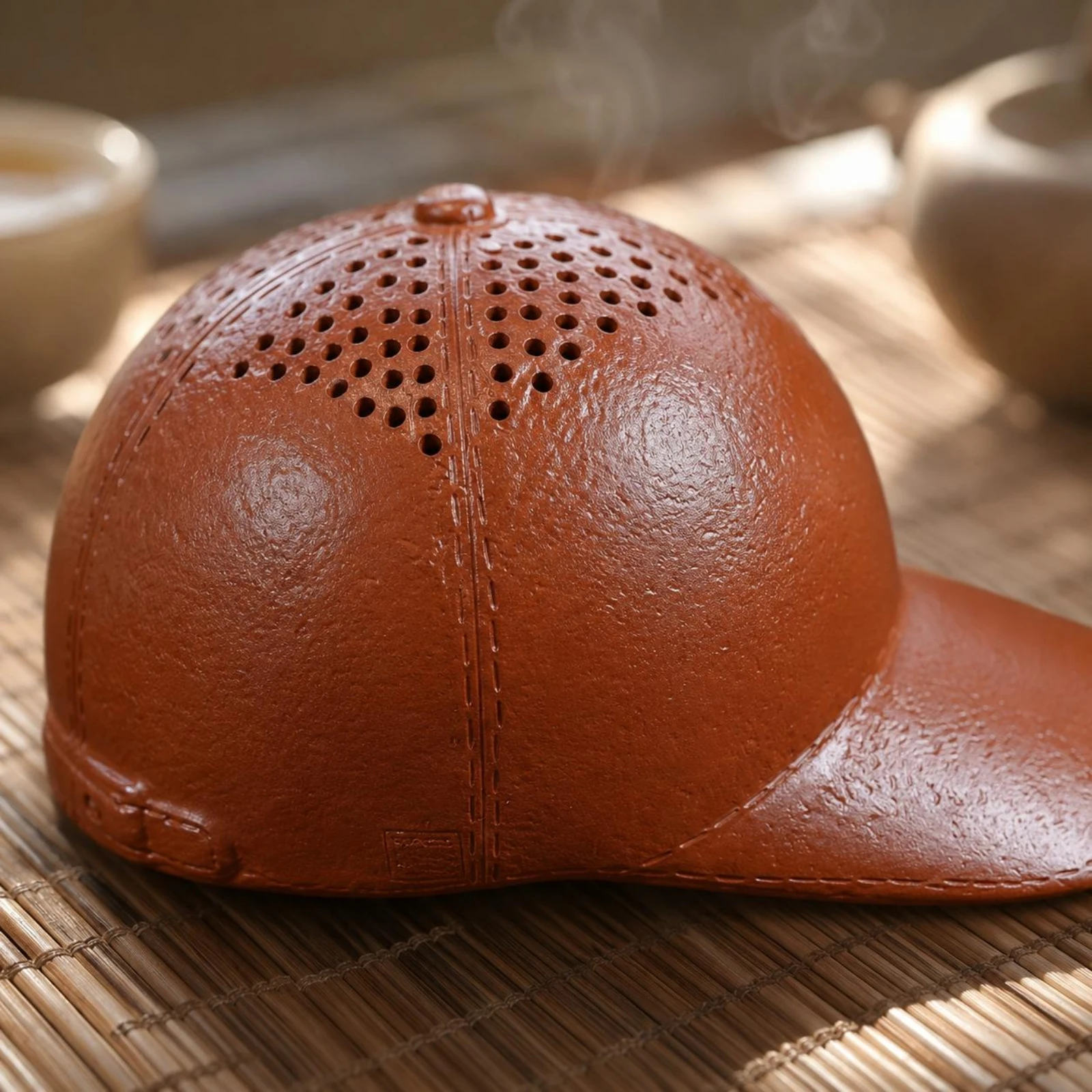 Baseball Cap Tea Strainer Perforated Yixing Tea Strainer Kitchenware Handmade Reusable