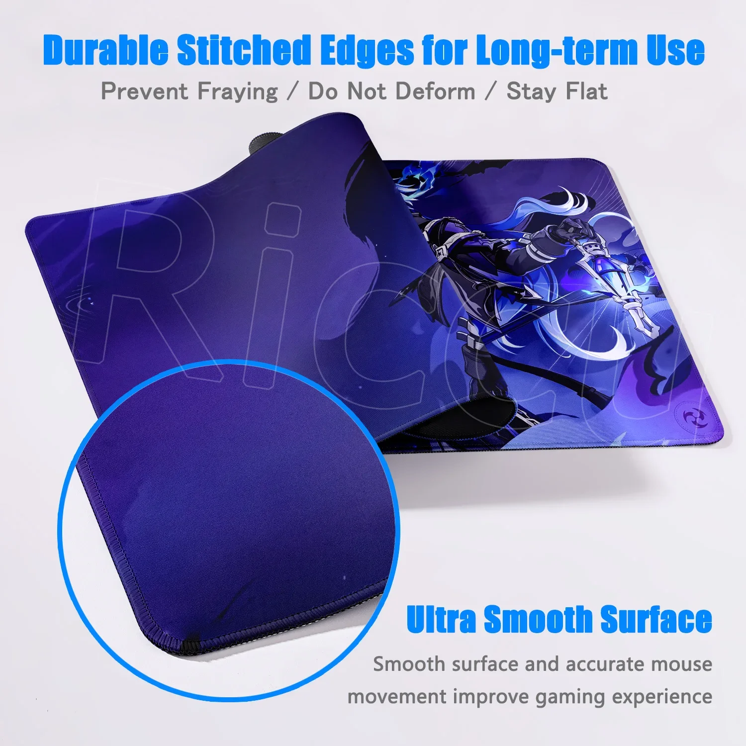 Новые крутые обои Genshin Impact Flins коврики для мыши компьютерный игровой замок край ноутбук ПК настольный коврик натуральный каучук коврик для клавиатуры и мыши