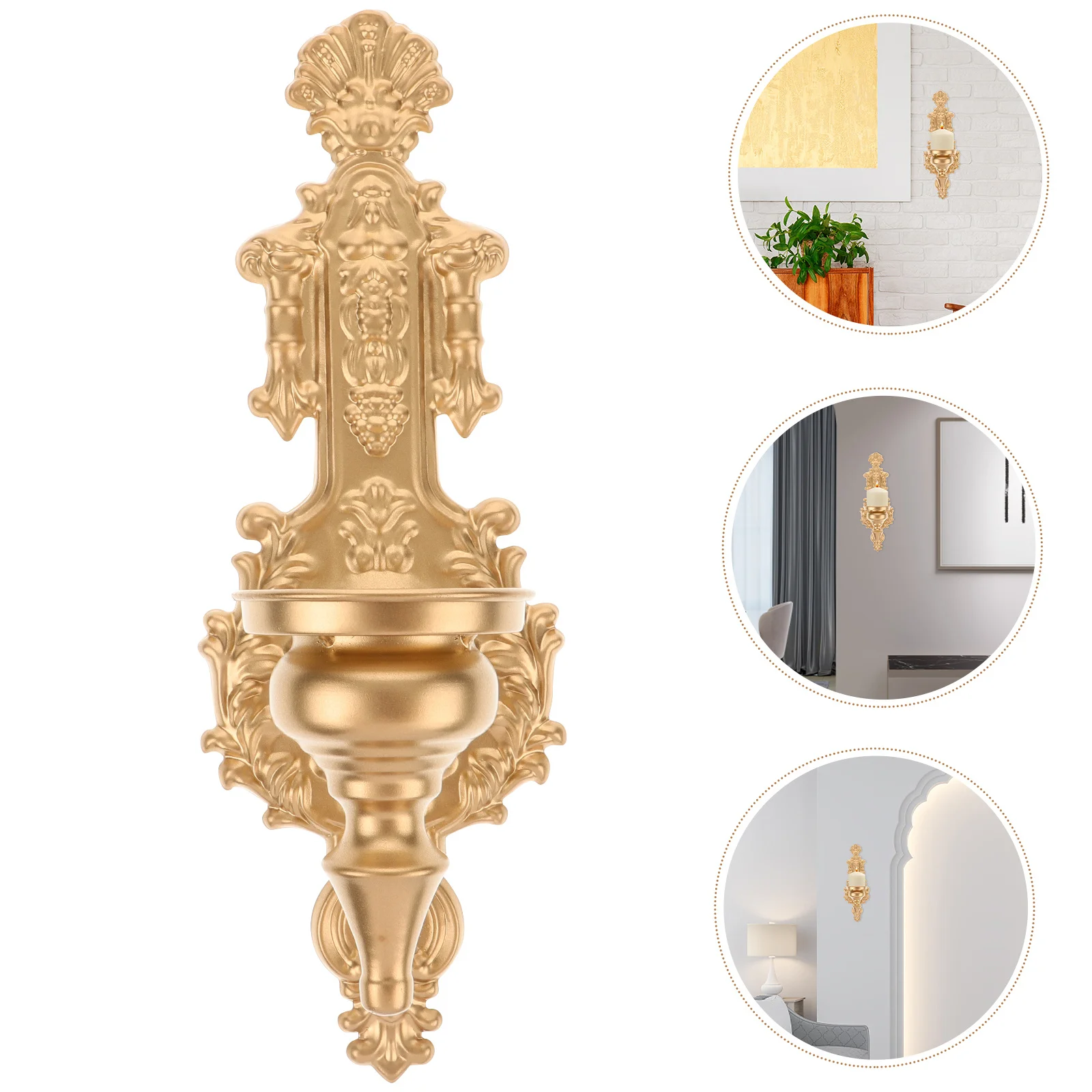

1pc Vintage Style Metal Wall Holder Wall Sconce Stand Decorative Candlestick For Home Farmhouse Wedding Party