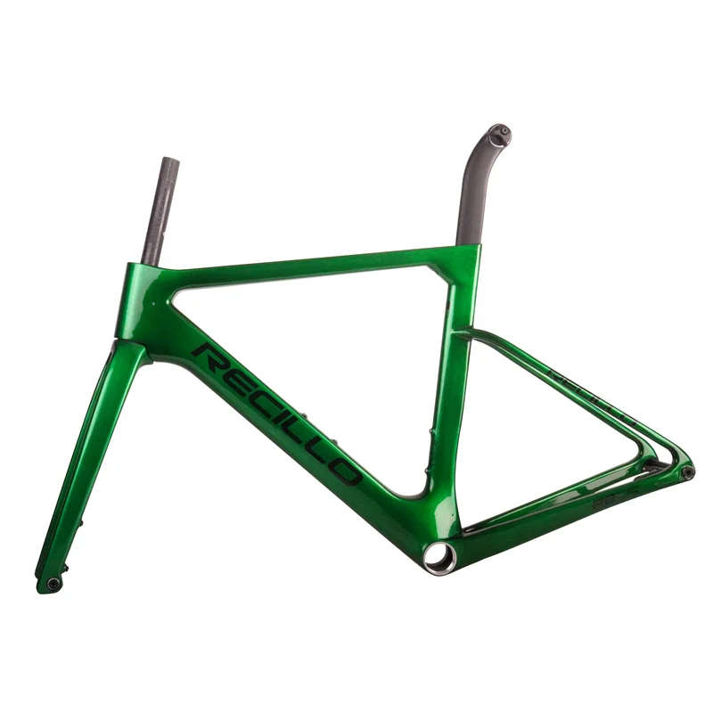 Glossy or Matt Carbon Fiber Road Frame can match handlebar Bicycle Carbon T1000 Bike Frame Disc Brake Type T47 thread BB