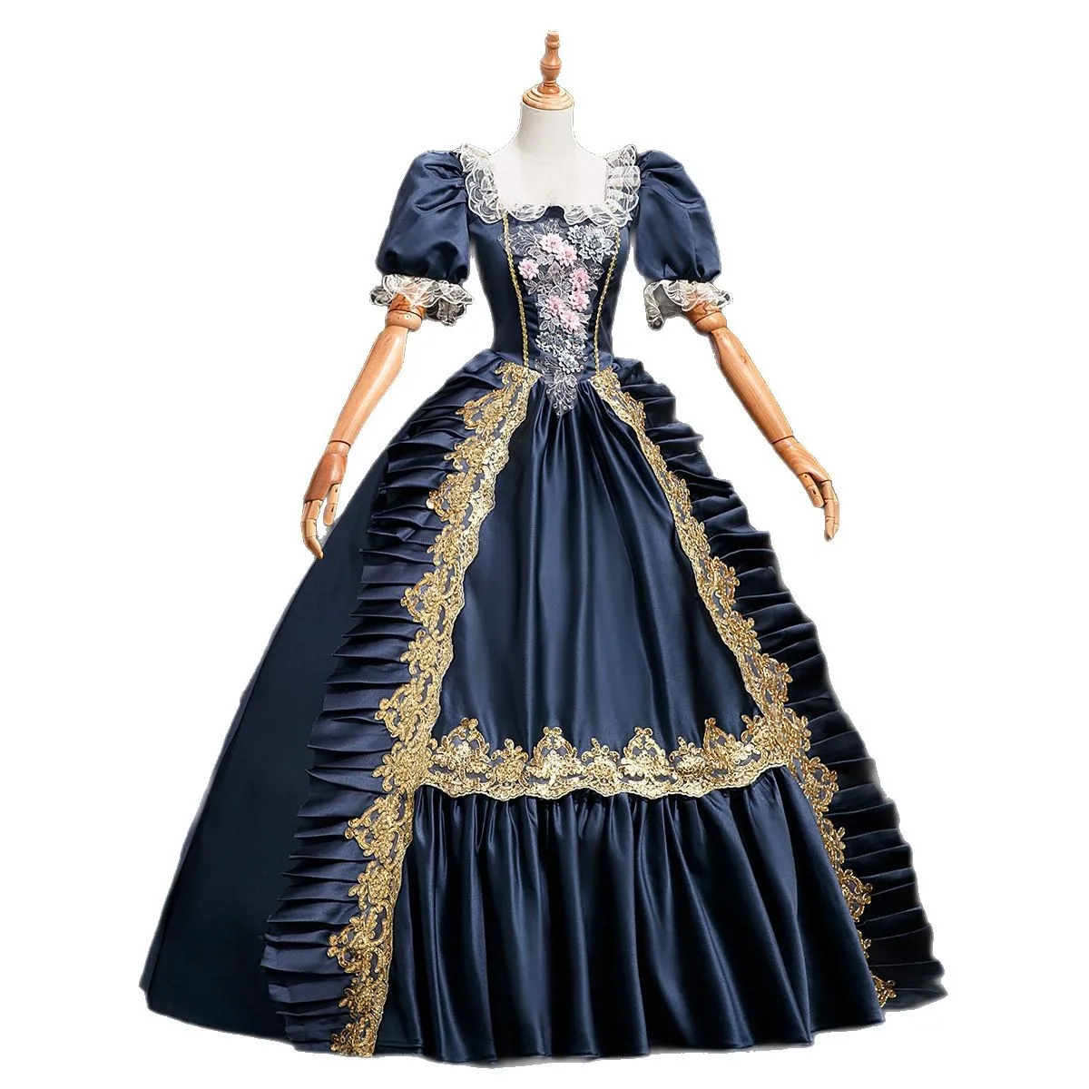 Christmas Grey Retro European Court Catwalk Birthday Russian Performance Costume Party Costume Annual Meeting Dress Women 연주용드레스