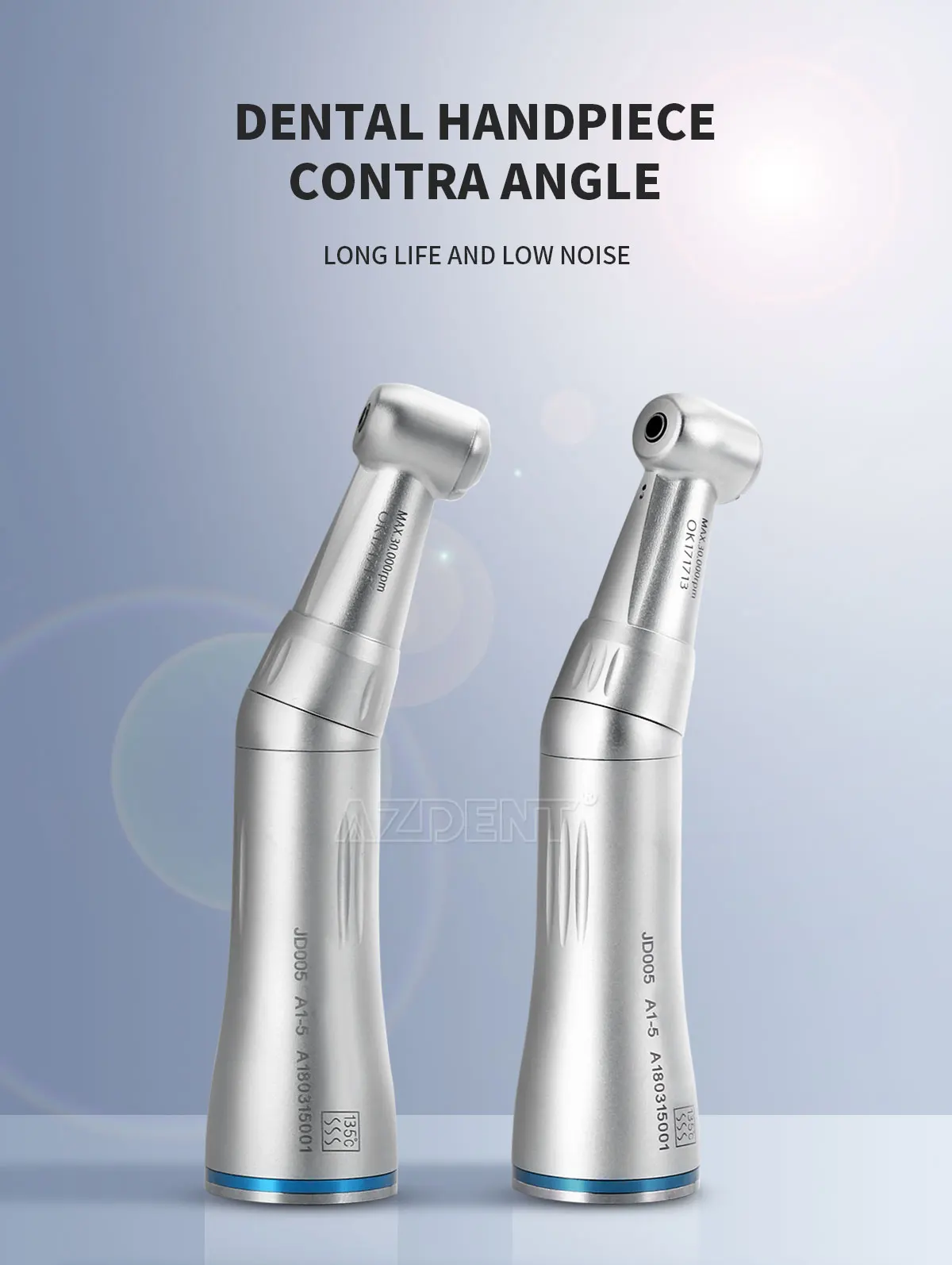 AZDENT Dental-Handstück mit niedriger Geschwindigkeit, Winkelstück, interner Wasserspray-Druckknopf, 4 Löcher, Luftmotor, Zahnmedizin-Werkzeug, Instrument – Detail 1