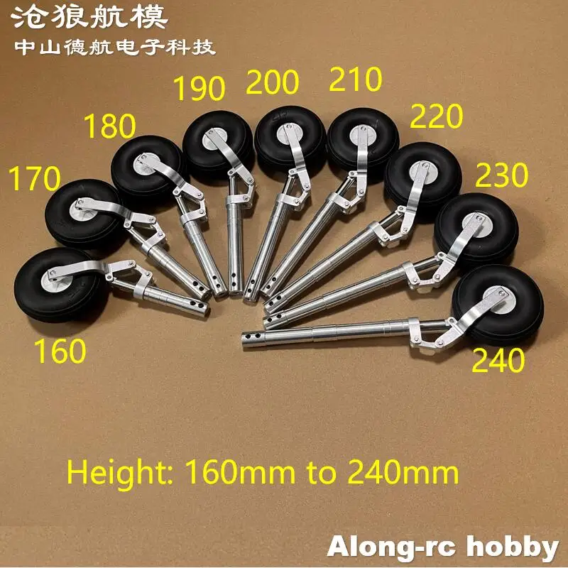 Train d'Atterrissage à Genoux Renforcé avec Roue de 70mm pour Avion de 5 à 10kg, Pièce d'Avion RC Recommandée, 150-240mm, D4, D5