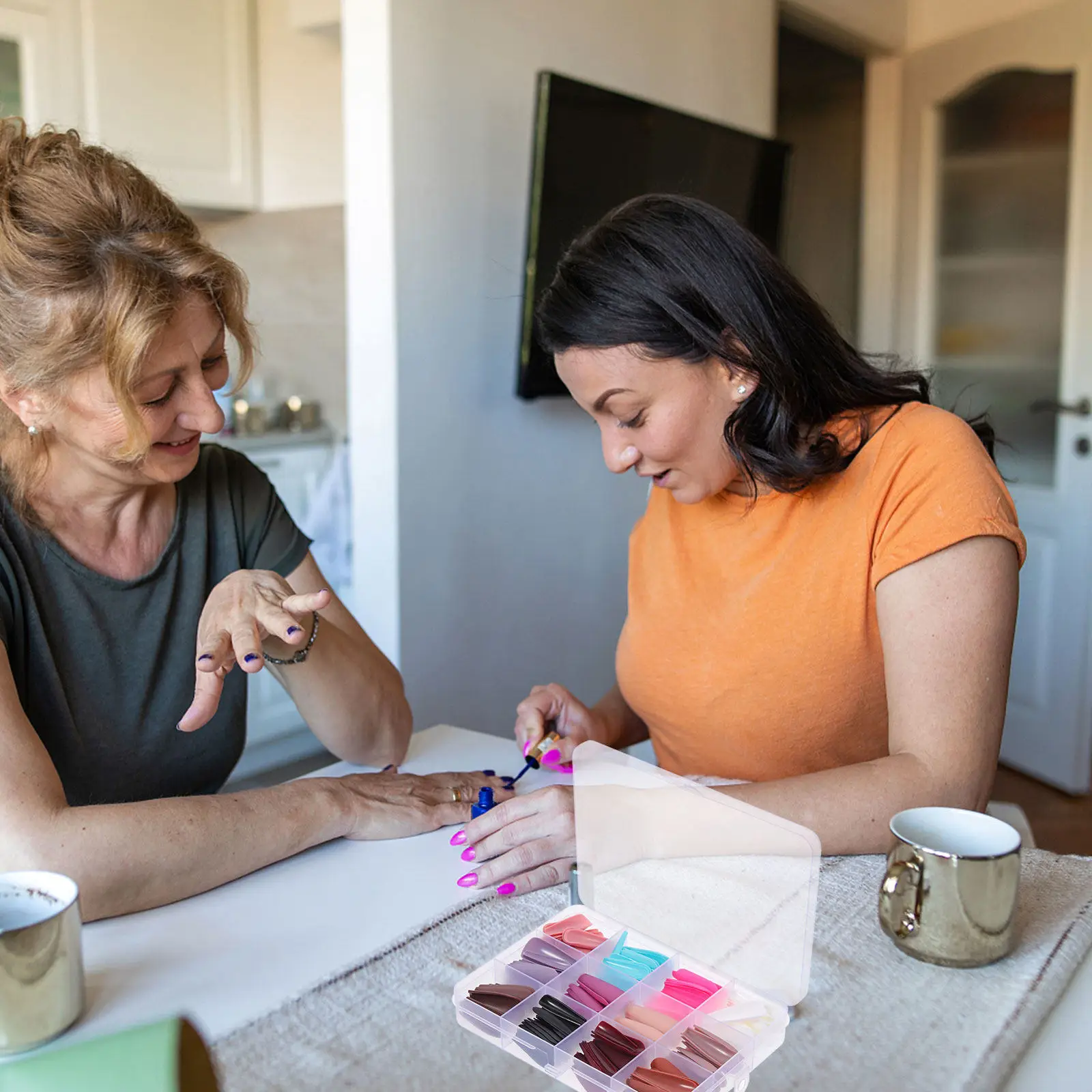 

1 коробка матовых накладных ногтей в стиле балет, полное покрытие, многоразовые накладные типсы, декор для маникюра, для женщин, готовые к носке