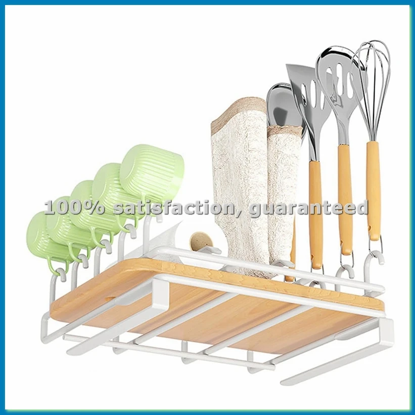 Storage Rack Hanging Kitchen Storage Rack Hanging Pot Lid Rack Under Cabinet Cutting Board Cutting Board Rack B-A51M