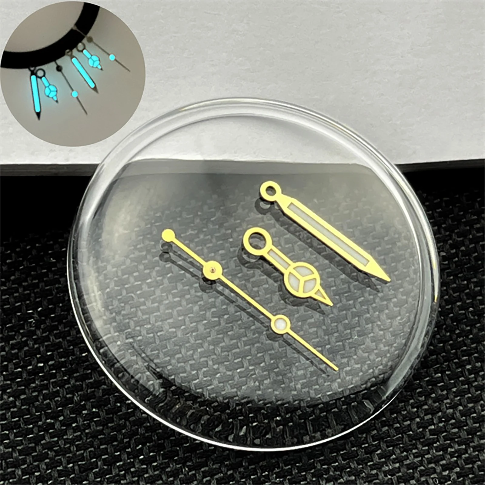 3PCS BGW9 Blue Luminous Watch Hands Mechanical Watch Needle for NH34/ NH35/ NH36 4R35 4R36 Movement Accessories