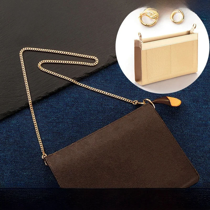 LV Wash Bag Upgrade Accessories Chain Shoulder Strap 26 Inner Bag 19 Wash Bag Crossbody Modification Leather Bag Parts