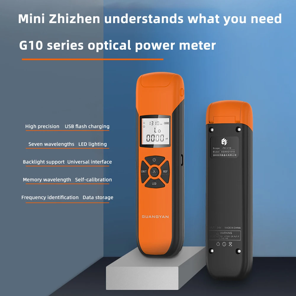 Portable Smart OPM Handheld Fiber Optic Power Meter,‑70~+6dBm Rechargeable Pocket‑Size High Precision Optical Measuring Device