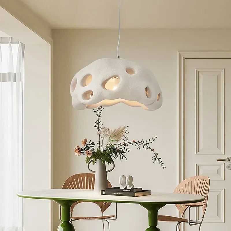 New Nordic Designer Wabi Sabi Chandelier Home Decoration Living Room Homestay Bar Coffee Shop Cream Style Decorative Light