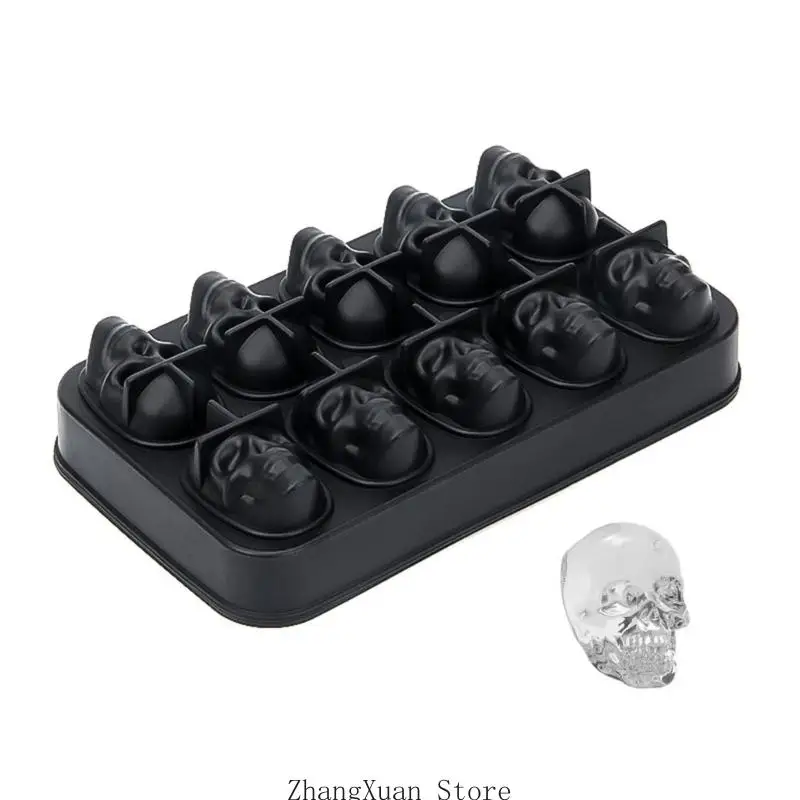 Themed Skull Ice Cubes Maker Ice Making Molds Great For Halloween Parties And Entertaining Guests 3XUF