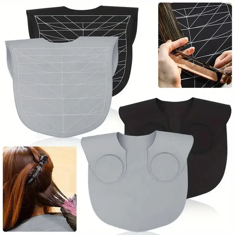 

1pc Haircut Silicone Capes Waterproof Protective Collar Hair Dyeing Shawl Pads Neck Cloak Professional Salon Styling Accessories