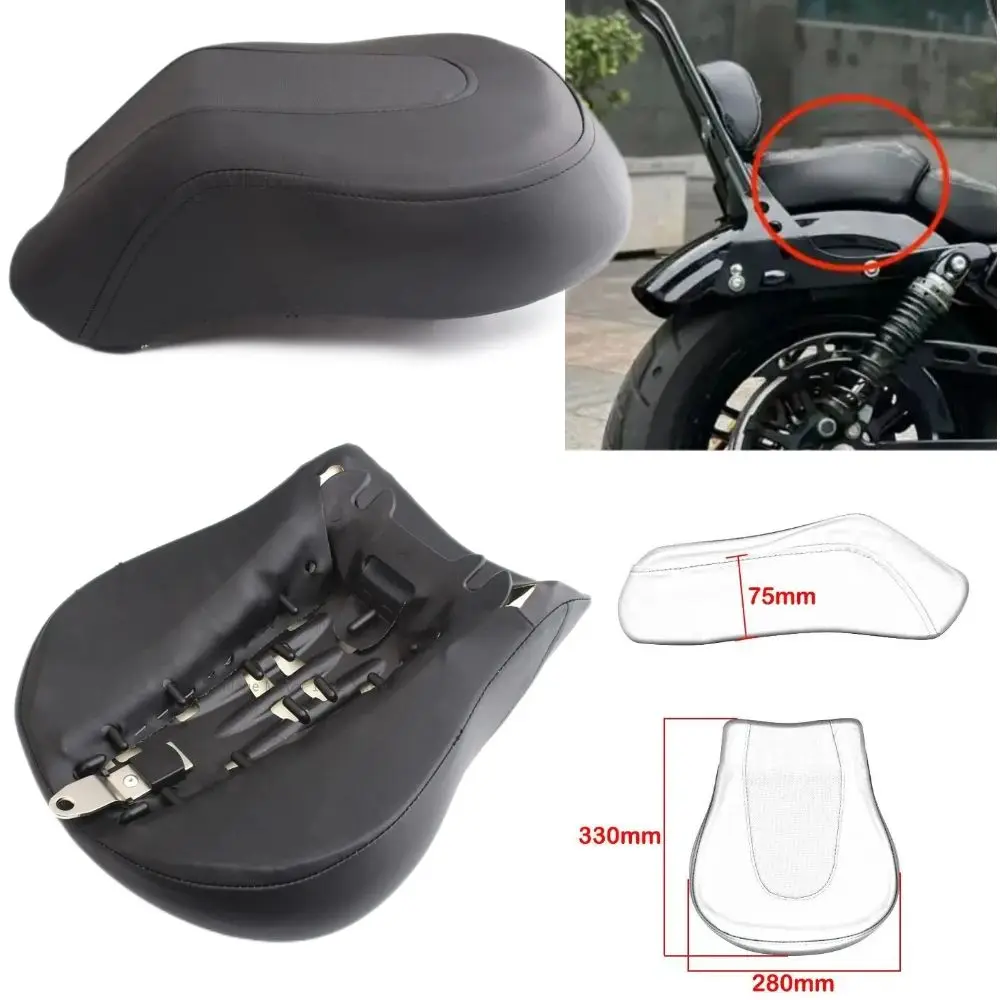 Motorcycle black Passenger Soft Tail Rear Pillion Seat For Harley Davidson Softail Fat Boy Night Train Springer 2006-2017