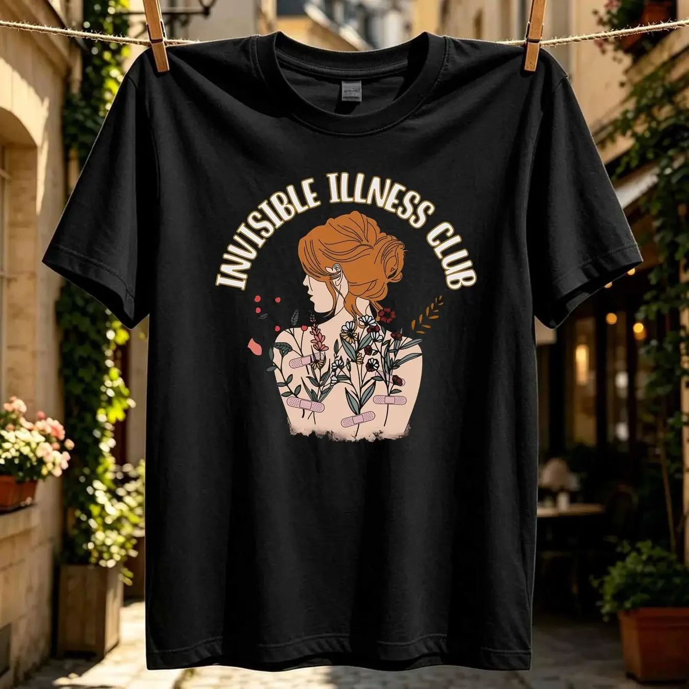 washed T Shirt Invisible Illness Club chronic Disability Awareness Spoonie Pain tee medical lupus pcos POTS vintage Washed