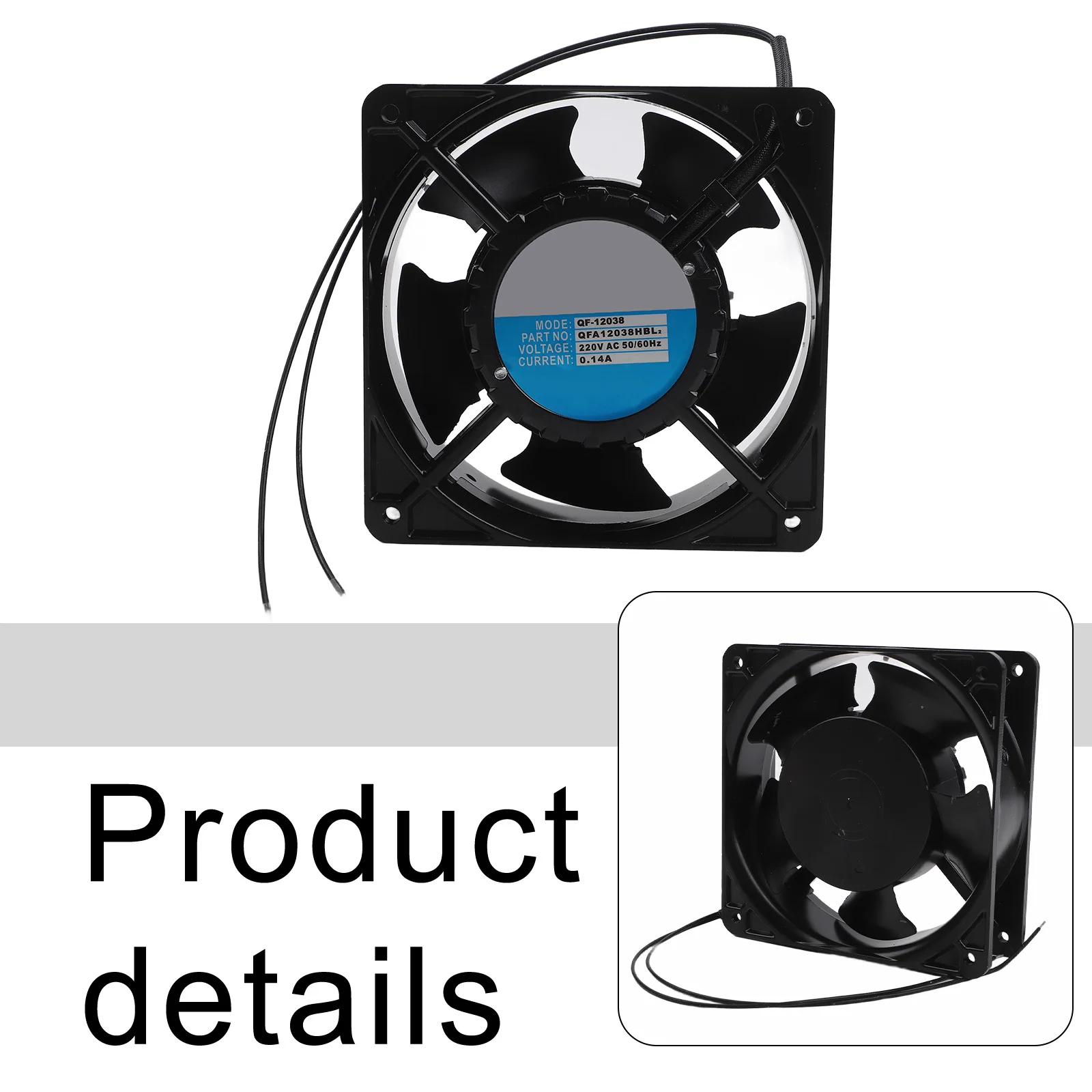 Compact Fan Thermal Fan Color Black Fireplace Fan Heat Distribution High Temperature Resistance Silent Operation