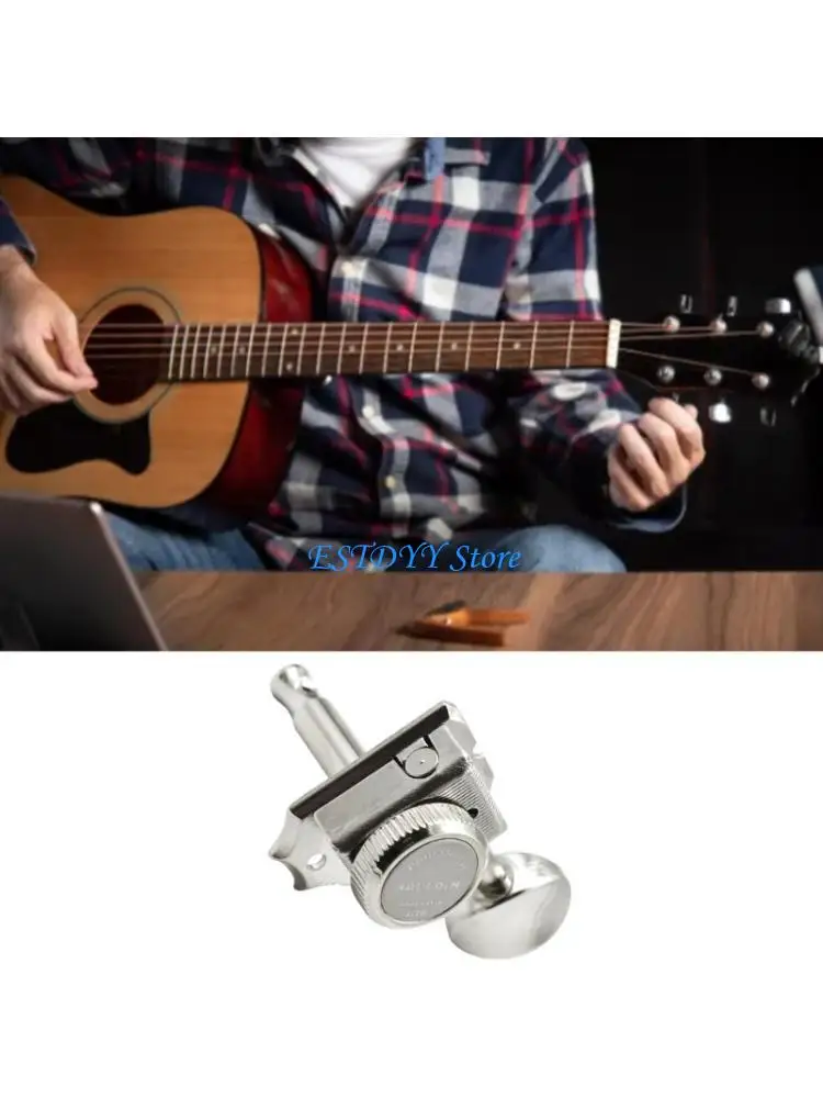 G6DE Metal Guitar String Tuning Peg Replacement Guitar Machine Head Knobs Tuning Acoustics Guitar Locking Tuner Enduring