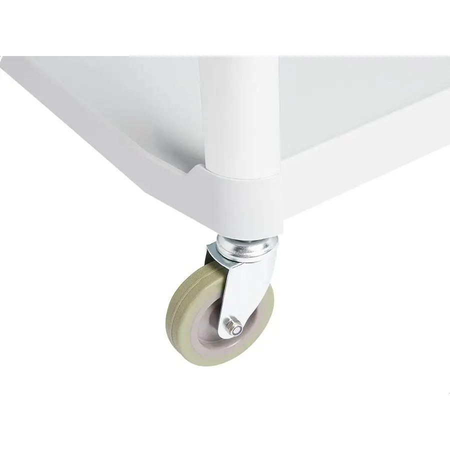 عربة أدوات ذات 3 أرفف بسعة تحميل 400 رطلاً، حركة سلسة، رمادي