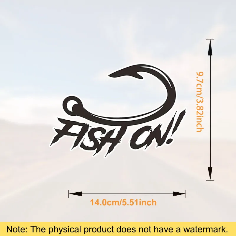 Creative Fish Hook Waterproof Sticker for Car, Laptop, Wall, Window And Bumper