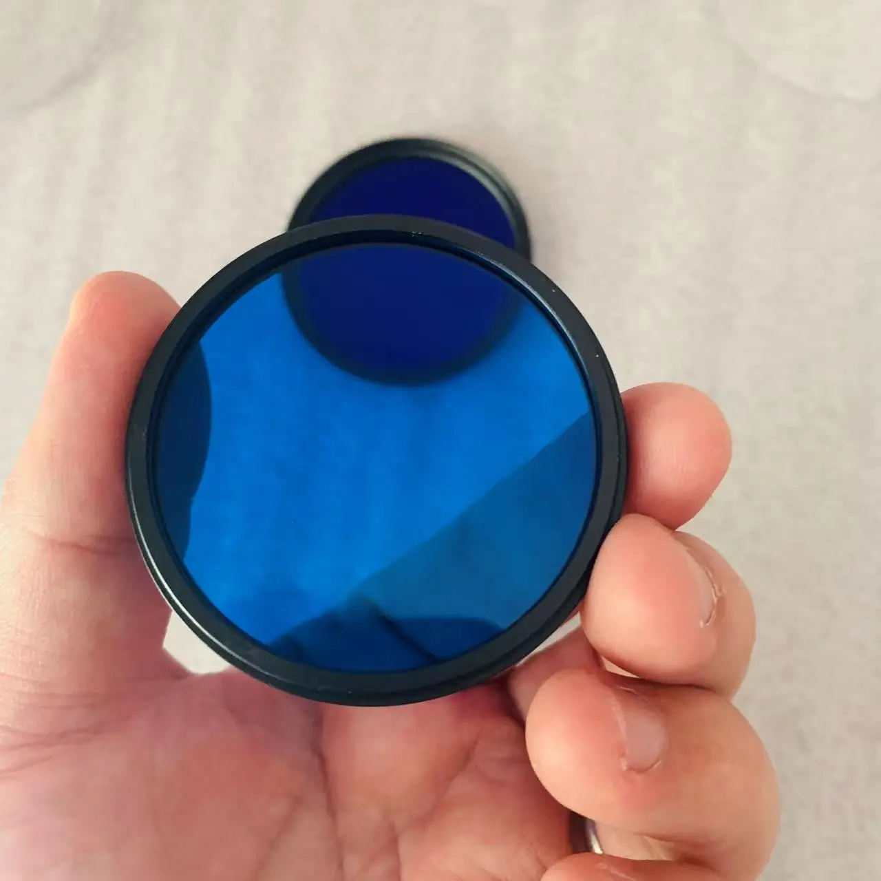 Multiple Size 77mm Round With Thread Screw Frame Blue Filter Glass QB3 And QB19 For IR Photography