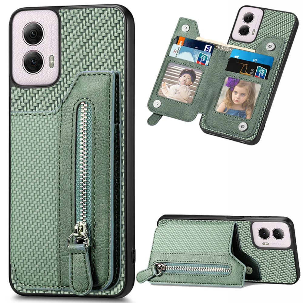 

Edge60 Stylus 5G Zipper Wallet Case For Motorola Edge 50 Ultra Leather Back Cover Moto Edge 60 Fusion 50 Pro S50 Neo 60S Funda