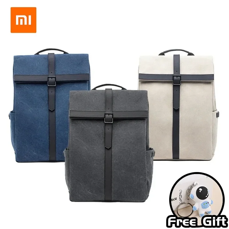 

XIAOMI 90FUN NINETYGO Grinder Oxford Backpack Casual 15.6 Inch Laptop Bag British Style Bagpack for Men Women School Boys Girls