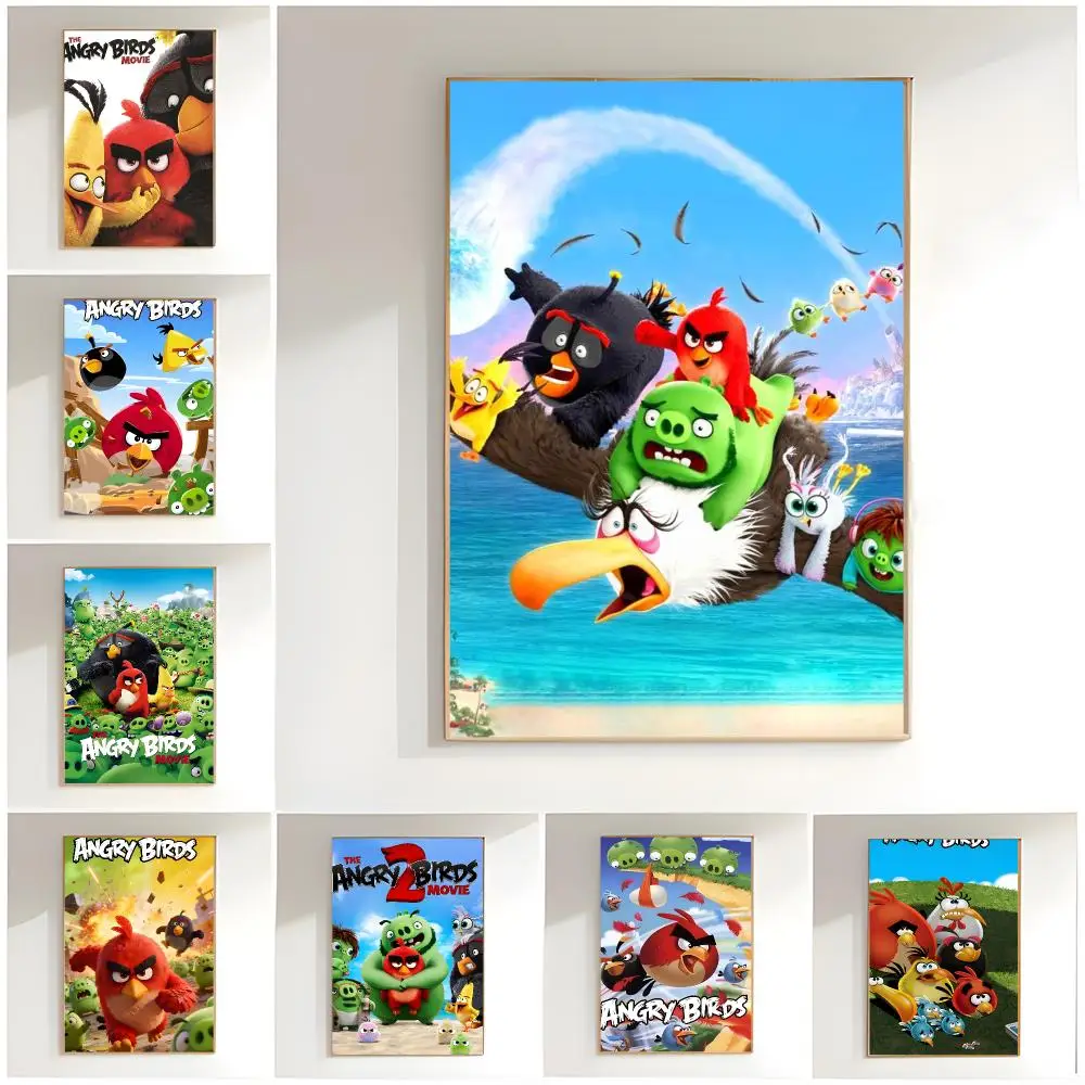 family movie t-the angry birds movie Poster Classic Wall Art  Home Decor  Peel and Stick Unframed