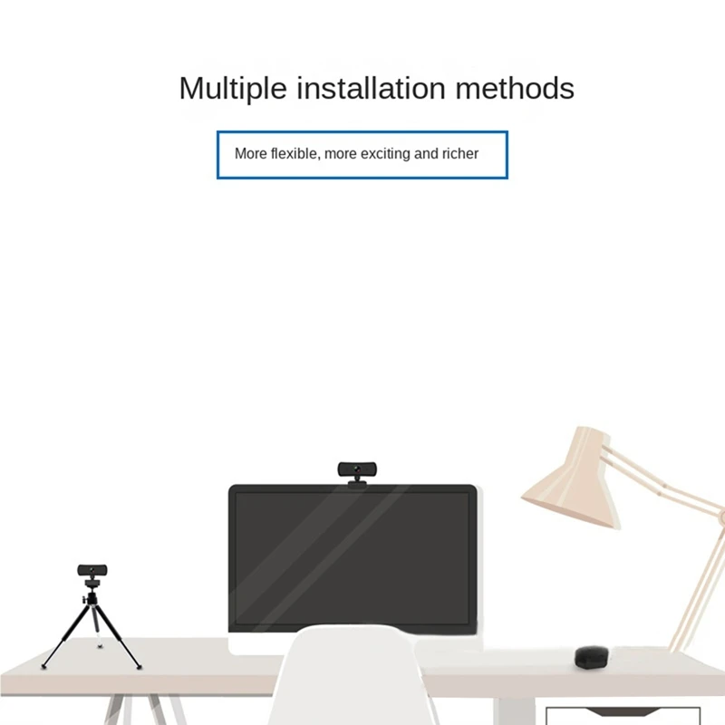 Neu-2K Webcam USB HD Kamera PC Kamera Computer Webcam mit Sichtschutz für Live-Übertragung/Videoanruf/Konferenzarbeit