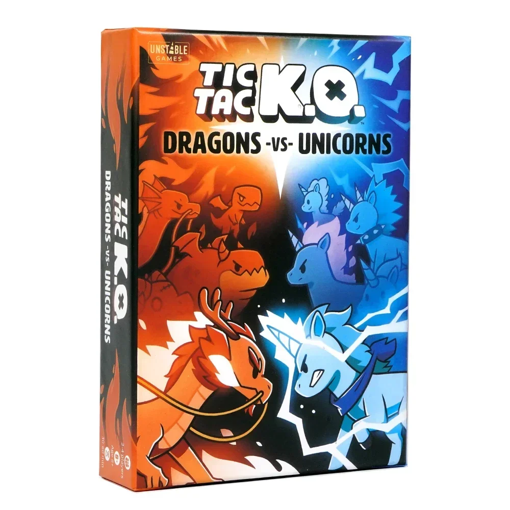 Unstable Games Happy Little Dinosaurs Base Game Competitive Sabotage Funny Card Game 5-6 Player Expansion Tic Tac K.O. : Dragons