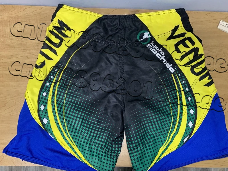 شورت قتال احترافي UFC مع حزام خصر مطاطي للسراويل الرياضية الرجالية المستقرة وغير القابلة للانزلاق المصنوعة من نسيج سريع الجفاف