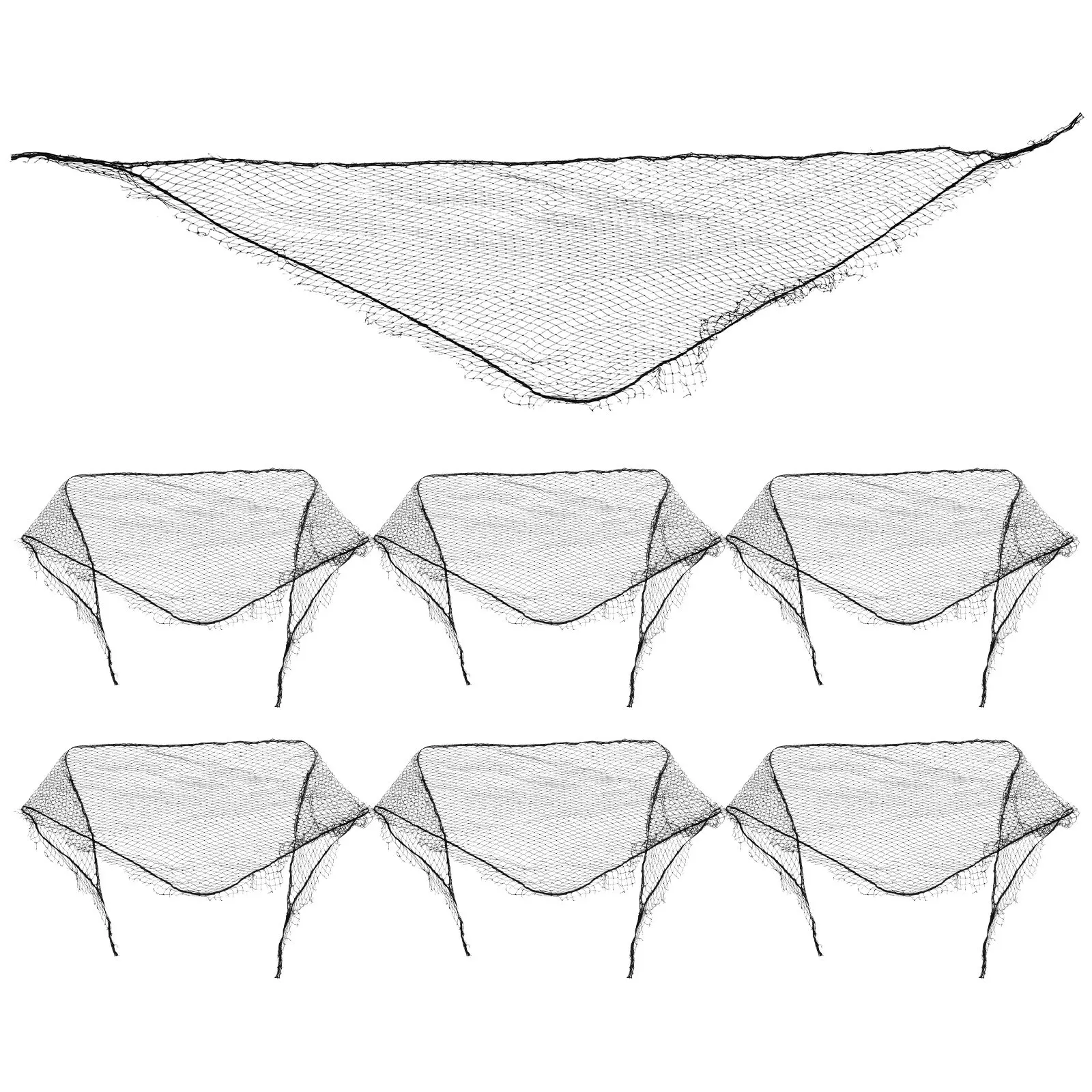 

7Pcs Triangular Mesh Hair Nets Elastic Women Hair Nets for Rollers Salon Home Curl Styling Fixed Hairs Net for Rollers