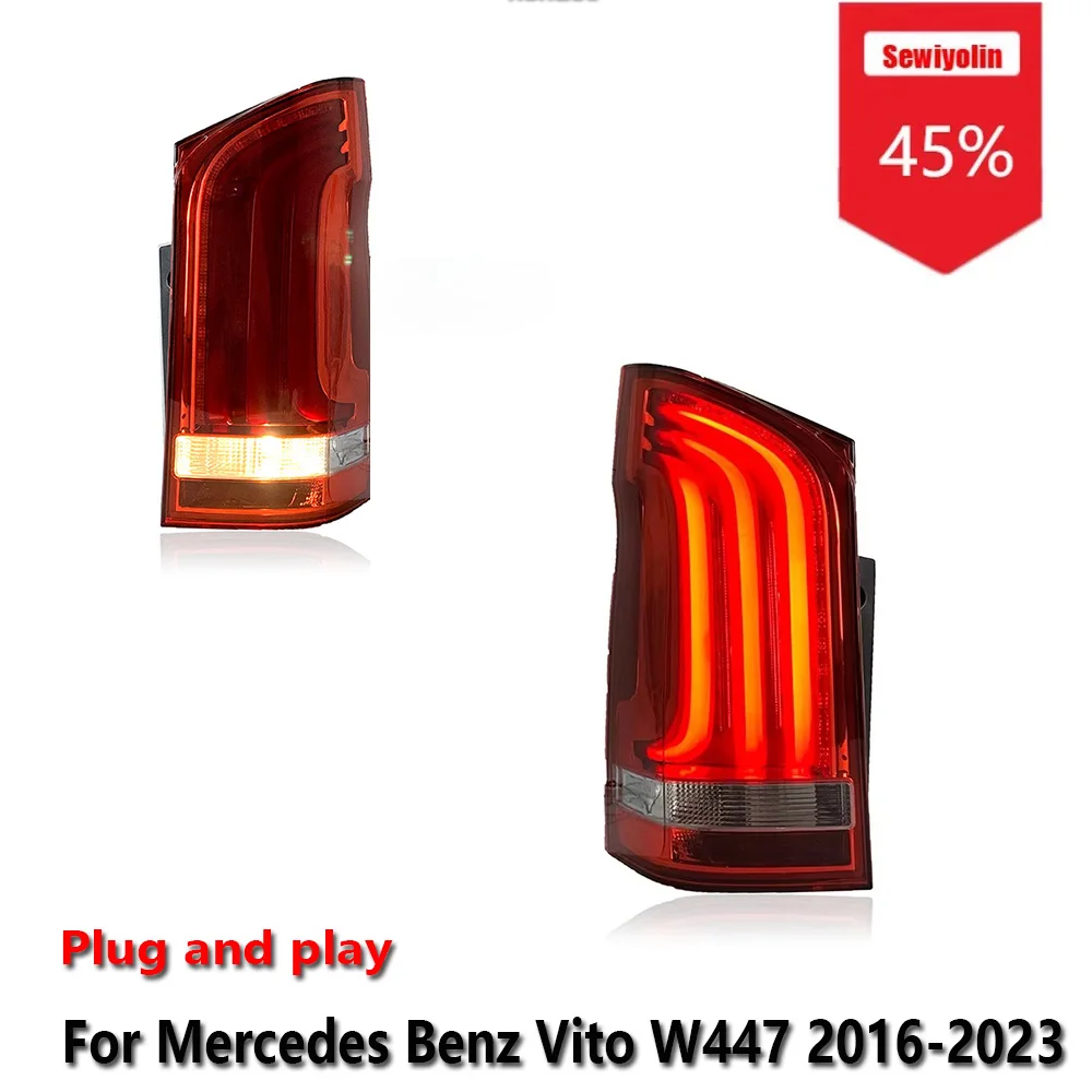 

Sewiyolin Car LED Tail Light Accessories For Mercedes Benz Vito W447 2016-2023 DRL Brake Turn Signal Lamp Plug and Play