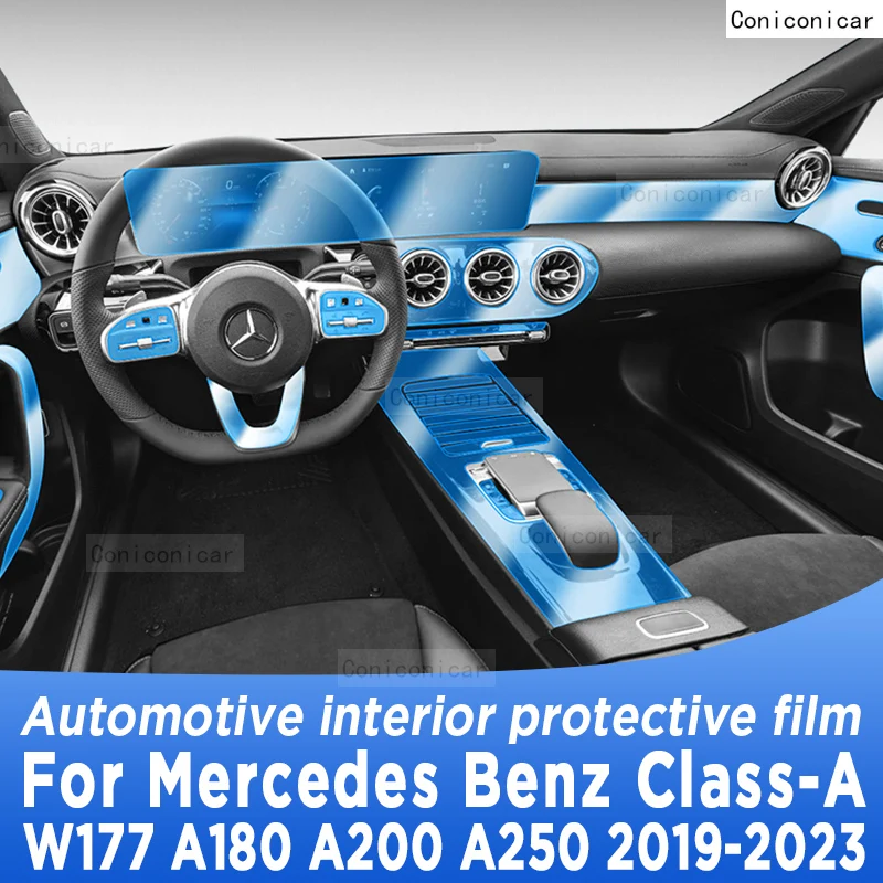 

For MB Class-A W177 A180 200 250 2019-2023 Gearbox Panel Navigation Automotive Interior Screen Protective Film TPU Anti-Scratch