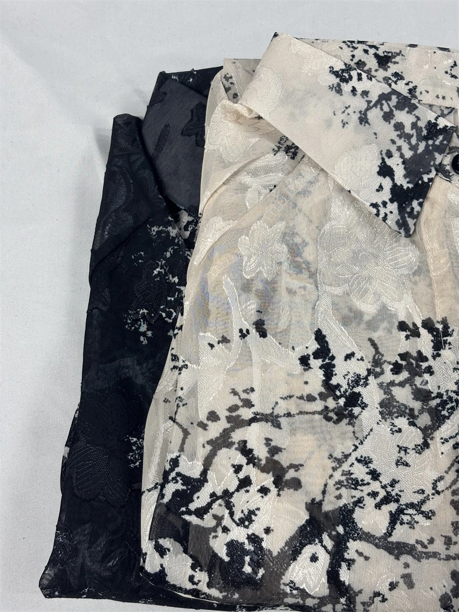 قمصان كاجوال بأكمام طويلة بلوزة نسائية مخططة بأزرار سفلية مع ياقة مقلوبة وتصميم فضفاض لملابس الشارع اليومية للمكتب #5