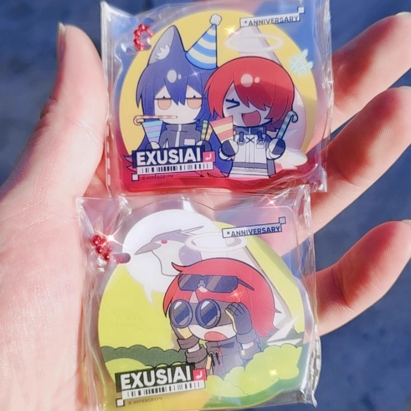 6cm Anime Game Arknights All Exusiai Kawaii Cosplay Acrylic Keychain Cartoon Mini Pendants Keyring Charm Decor Props Fans Gift