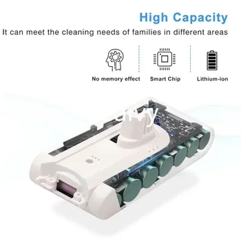 Dreame 무선 진공 청소기 부품 교체용 리튬 이온 배터리, Dreame V8 V10Pro V9P XR VVN3 VVN5 용, 5000mAh, 오리지널