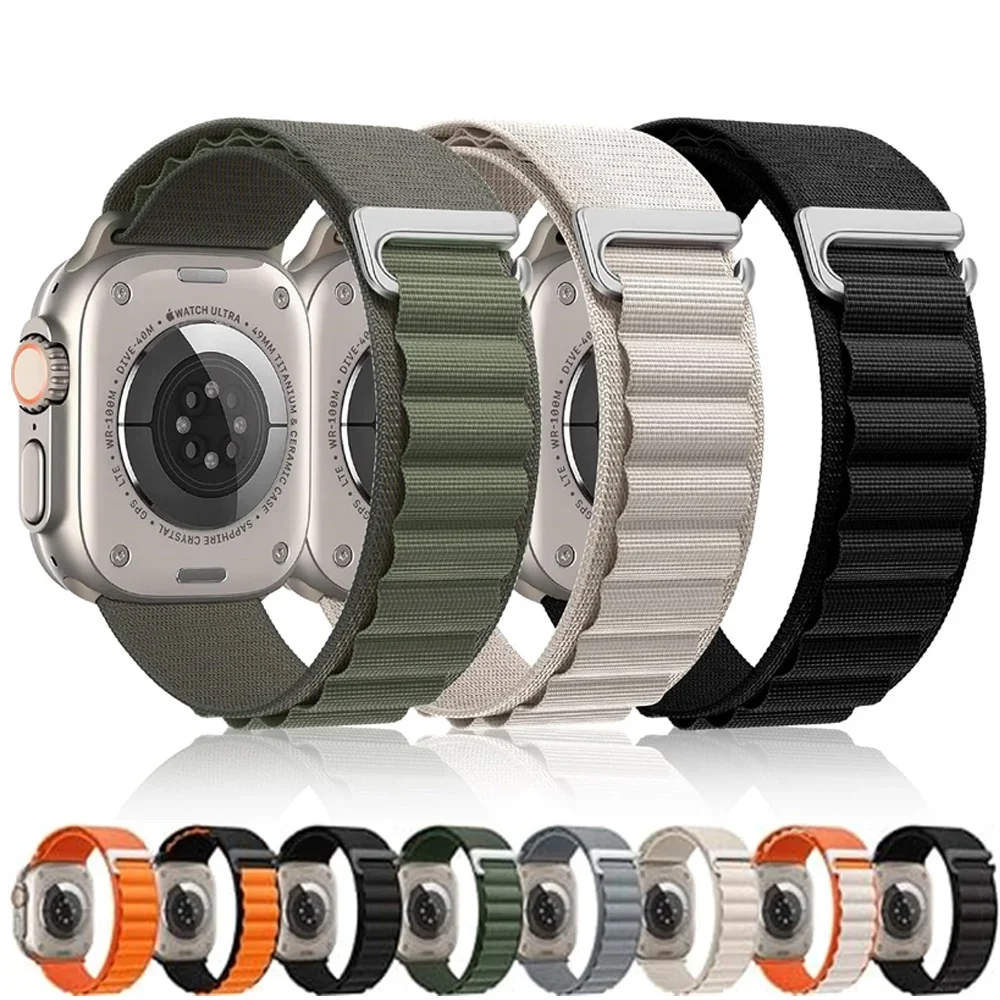 Sport Alpine Loop For Apple Watch Ultra 2 49mm Band 41mm 44mm 45mm 40-42-46mm nylon Bracelet iWatch Series 10 9 8 7 6 5 SE Strap