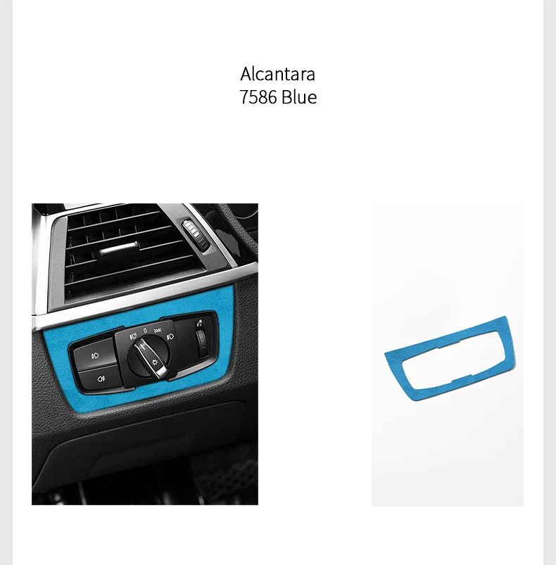 Für BMW F30 F32 F34 Auto Scheinwerfer Schalter Knopf Panel Trim Rahmen Dekoration Aufkleber Innen Tuning Zubehör Aus Alcantara – Detail 8