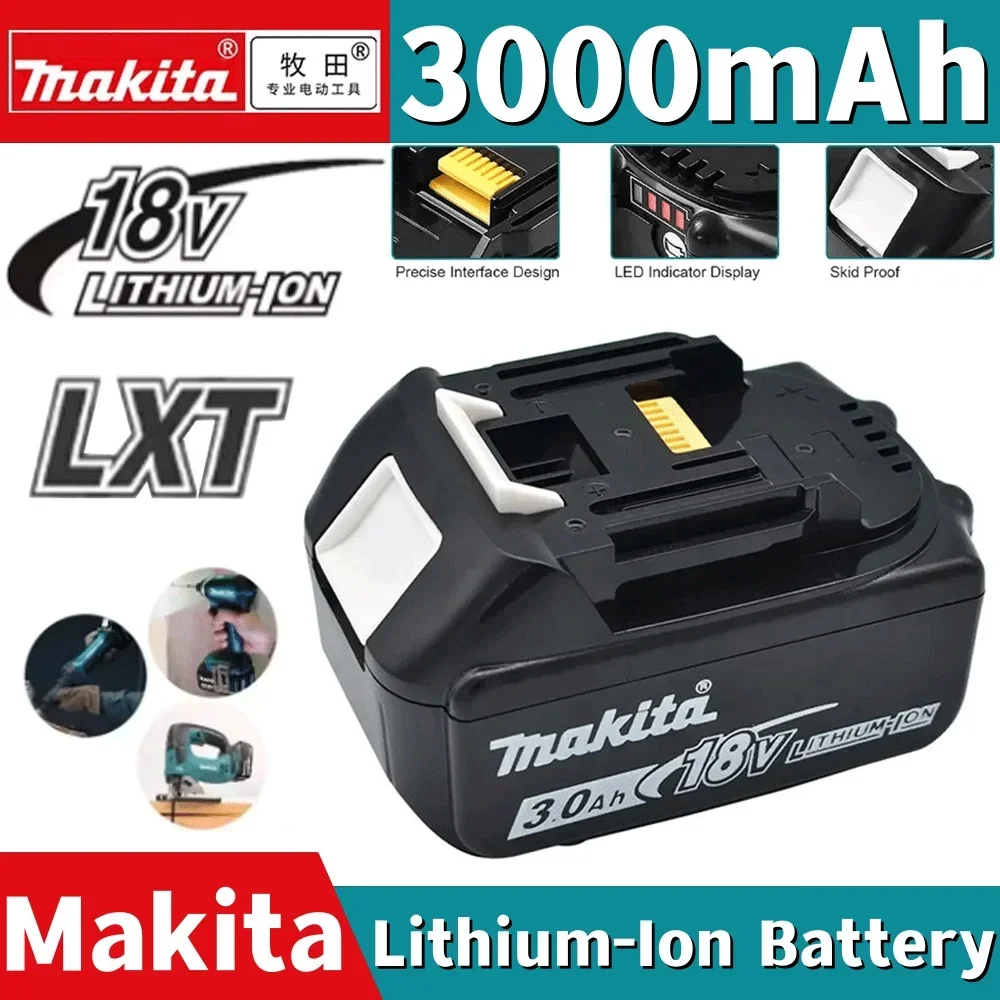 

18V Makita 3000mAh Makita 100% original lithium-ion rechargeable power tool 18V replacement battery BL1860 BL1830 BL1850 BL1860B