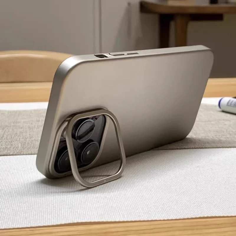 

Новый магнитный чехол для телефона с кронштейном для объектива для iPhone16ProMax 13/14/15pro, матовый жесткий чехол